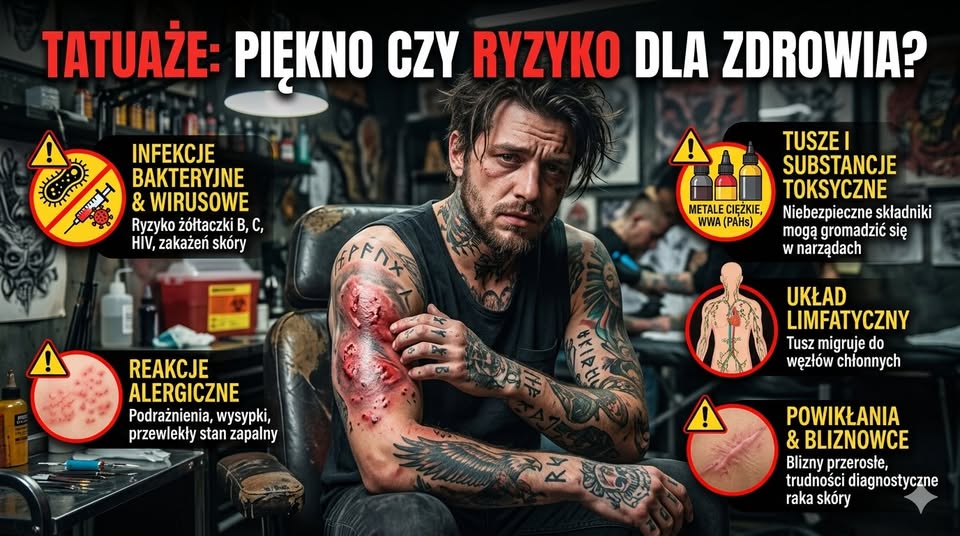 Czy tatuaże zwiększają ryzyko chłoniaka? Nowe badania